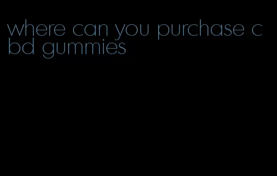 where can you purchase cbd gummies