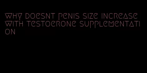 why doesnt penis size increase with testoerone supplementation