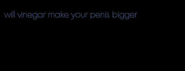 will vinegar make your penis bigger