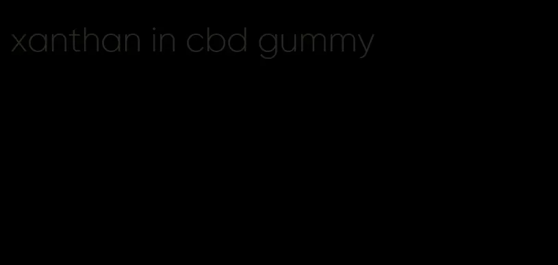 xanthan in cbd gummy